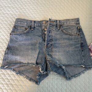 ARITZIA DENIM FORUM THE EX BOYFRIEND DENIM SHORTS SIZE 25 IN BLUE